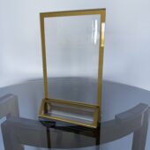 Pildiraam läbipaistev, Gold alusel 21x13cm