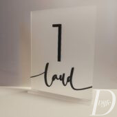 Lauanumber 1-12, valge/must