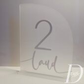 Lauanumber 1-12, valge/valge