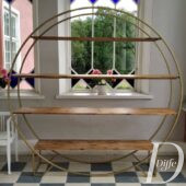 Tervitusjoogi riiul/ baaririiul/ serveerimisriiul kuldne H230