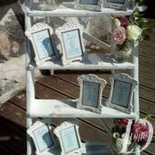 Lauanumber 1-12, valgem raam antiik