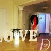 Silt LOVE H70cm valge puit